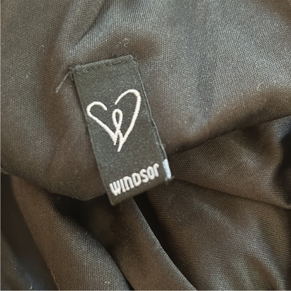 Windsor Black Sequin spaghetti Strappy Skater Party Mini Dress sz M Like New - Picture 6 of 17